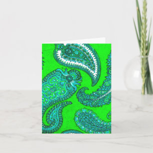 Cartes électriques Green et Aqua Paisley