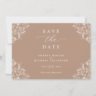 Cartes 'Élégant Taupe' pour annoncer votre mariage