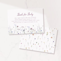 Cartes Élégantes de Livres de Fleurs Sauvages pour