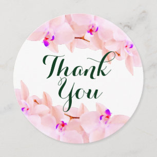 Cartes élégantes de Merci d'orchidée