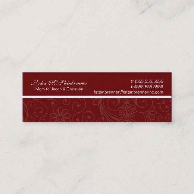 Cartes Élégantes Swirl Mommy (Devant)