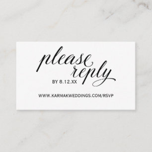 Cartes en ligne RSVP de mariage Élégantes torsad