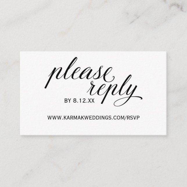 Cartes en ligne RSVP de mariage | Élégantes torsad (Devant)