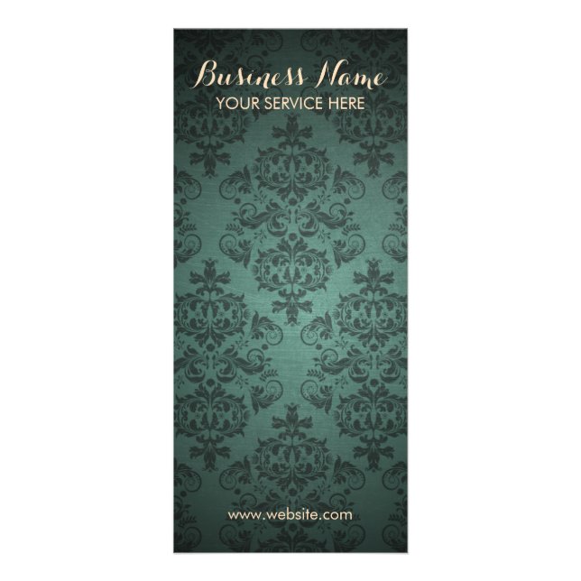 Cartes en rack Arrière - plan Damask Turquoise Cla (Devant)