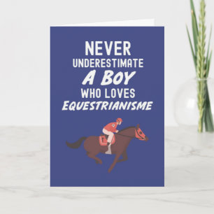 Cartes équestres bleues marines mignonnes pour béb