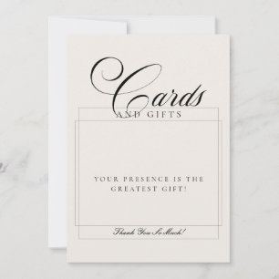 Cartes et cadeaux classiques ivoire noir pour la s