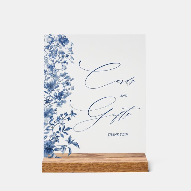 Cartes et cadeaux de Fête des mariées bleu (Recto)