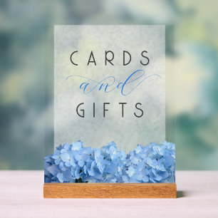 Cartes et Cadeaux de Mariage Fleurs Bleues sur Tab