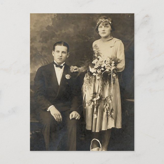 Cartes et cadeaux de mariée et de chambre Vintage  (Devant)
