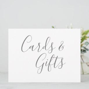 Cartes et cadeaux gris Calligraphie Texte