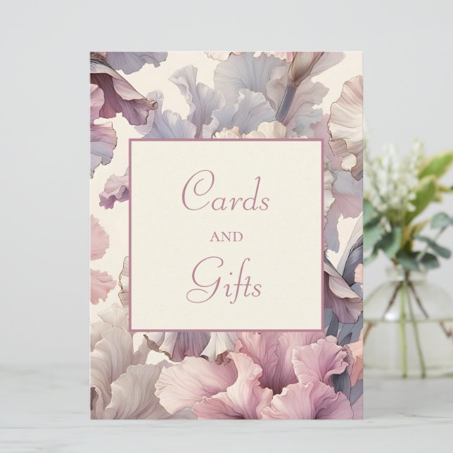 Cartes et Cadeaux Mariage Signal, Élégant floral B (Debout devant)