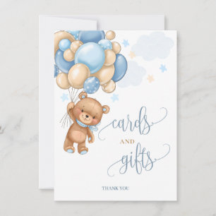 Cartes et cadeaux Ours en peluche Ballons Baby sho