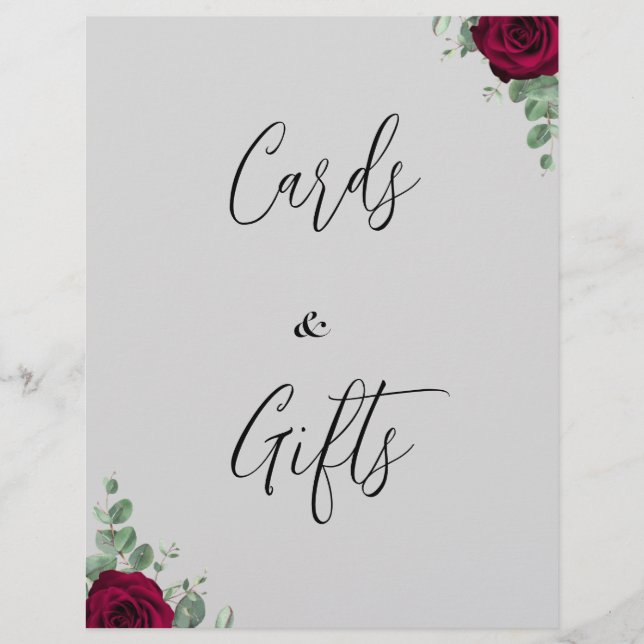 Cartes et cadeaux Rouge Rose Mariage Signal (Devant)
