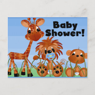 Cartes et cartes postales bleues de baby shower
