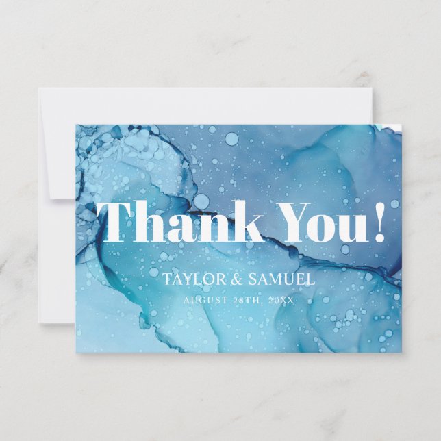 Cartes éthérées V07 de Merci de mariage de vague (Devant)