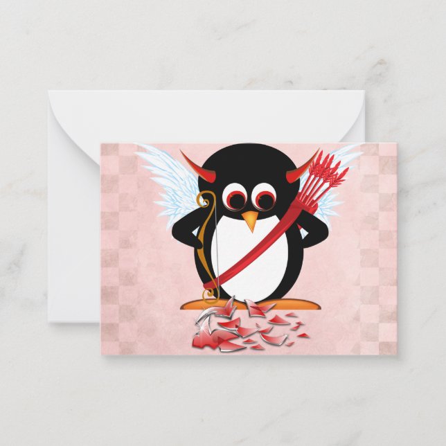Cartes Evil Penguin Valentine (Devant)