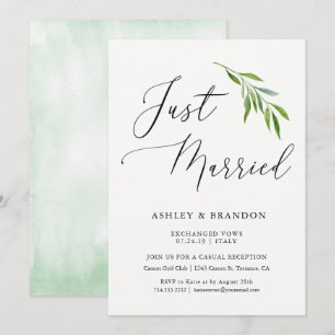 Cartes Faire-part Elopement simples Marié