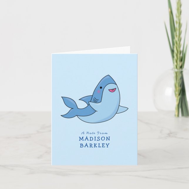 Cartes fixes Kawaii pour enfants requins (Devant)