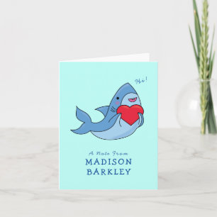 Cartes fixes Kawaii pour enfants requins