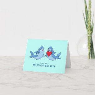 Cartes fixes mignonnes pour enfants de requins