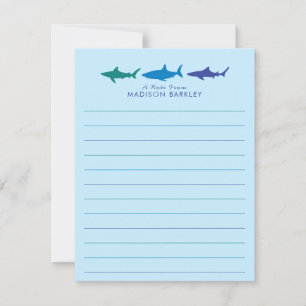 Cartes fixes pour enfants de Blue Sharks
