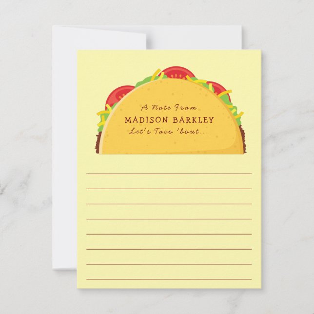 Cartes fixes Taco Cute Kids (Devant)