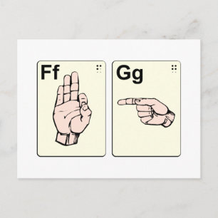 Cartes Flash en langage des signes sale