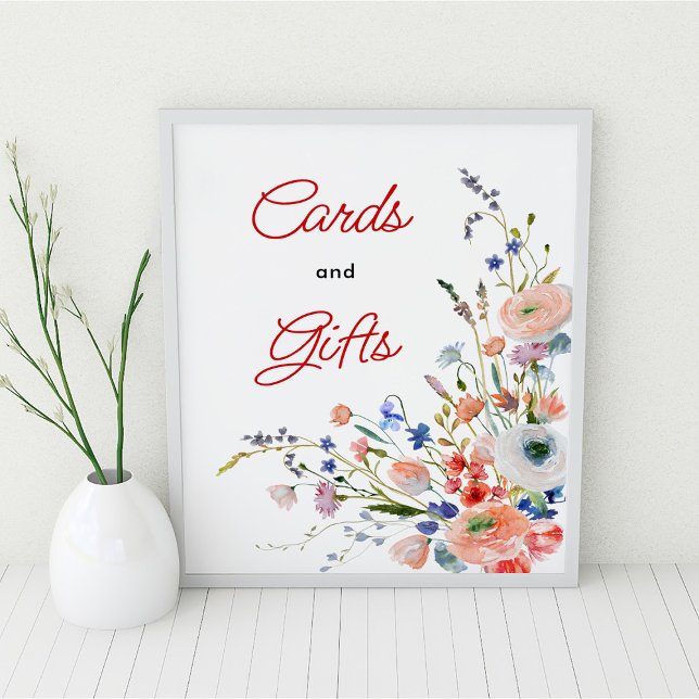 Cartes Fleuries Élégantes et Affiche de Cadeau (Créateur téléchargé)