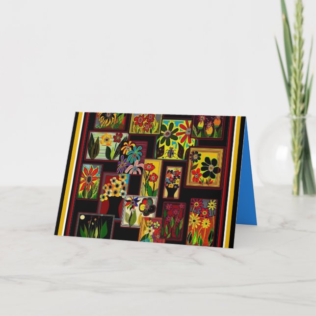 CARTES FLORALES DE LA SALUTATION ET DE NOTE DE (Devant)