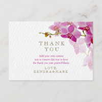 Cartes florales de Merci de paradis d'orchidée