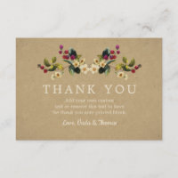 Cartes florales de Merci de pays