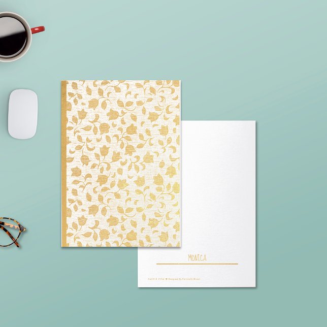 Cartes florifères personnalisées Real Gold Foil (Créateur téléchargé)