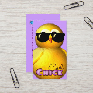 Cartes fraîches de profil d'amusement de poussin