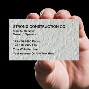 Cartes fraîches d'entreprise de construction