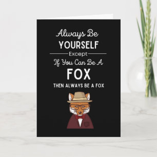 Cartes Funny Fox Citations d'humour Animal