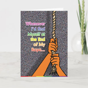 Cartes gaies - extrémité de corde