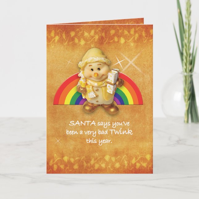 Cartes Gay - Elf de Noël 01 (Devant)