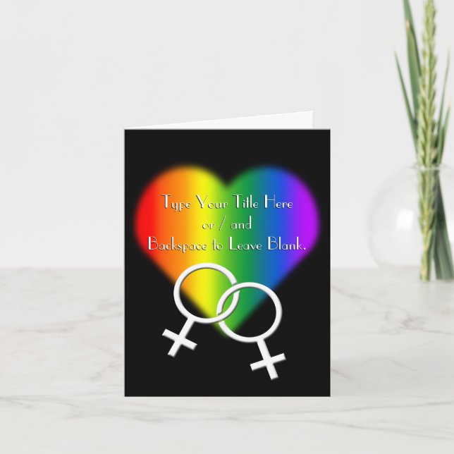 Cartes gay pride personnalisées Rainbow Love Carte (Devant)