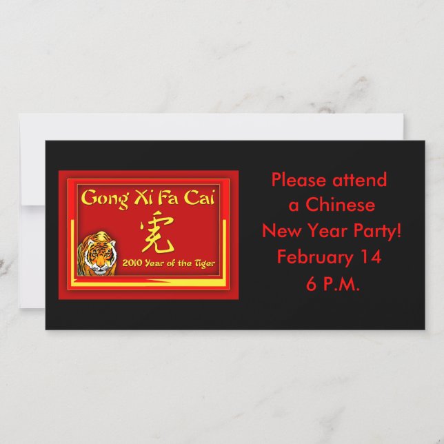 Cartes Gong Xi Fa, Cartes pour notes, Salutations (Devant)