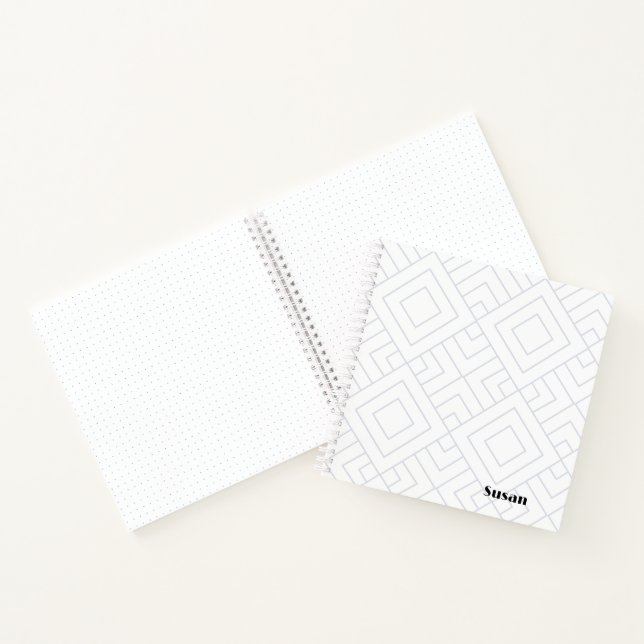 Cartes graphiques blanches en argent - Journal (Intérieur)