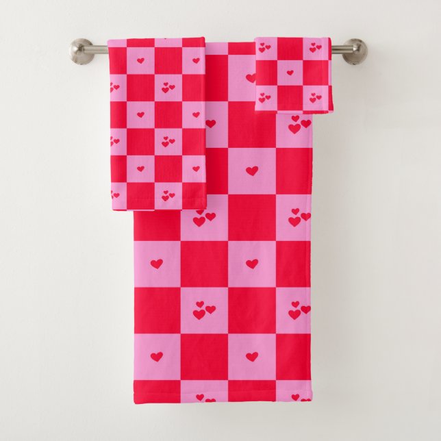Cartes Grille rose et rouge (En situation)
