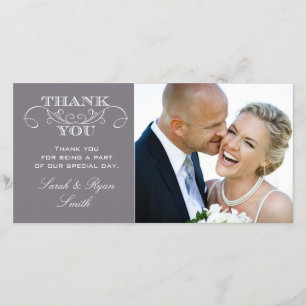 Cartes grises modernes de Merci de photo de