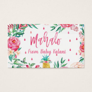 Cartes hawaïennes de Merci de baby shower de