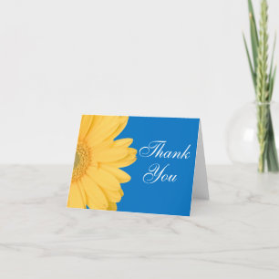 Cartes jaunes et bleues de Merci de marguerite de