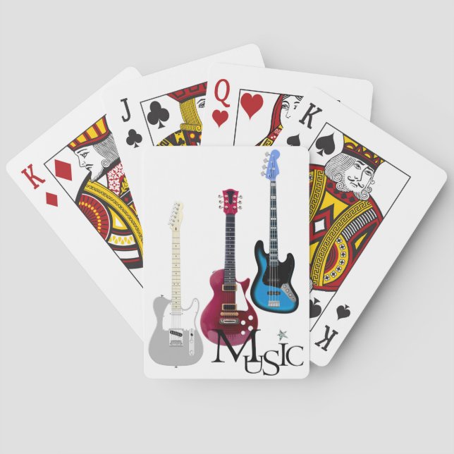 Cartes Jeu de carte "Guitares et Music" (dos)