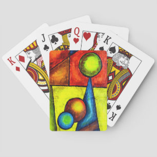 Cartes Jeu de Cartes, Équilibre, Abstrait Acrylique
