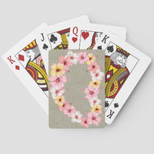 Cartes Jeu de collier de fleurs rose
