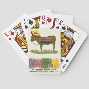 Cartes Jeu de fête vintage : Épingler la queue de l'âne