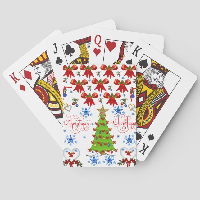 Cartes Jeu de Noël blanc (dos)
