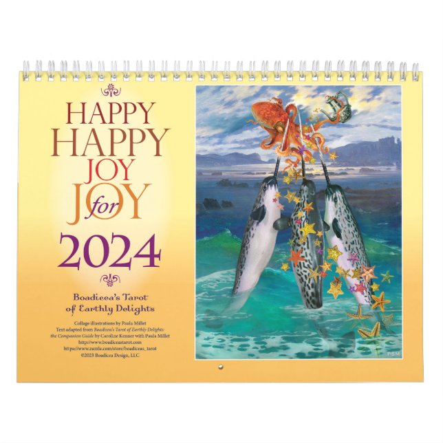 Cartes Joyeuses Calendrier Tarot 2024 (Protection)